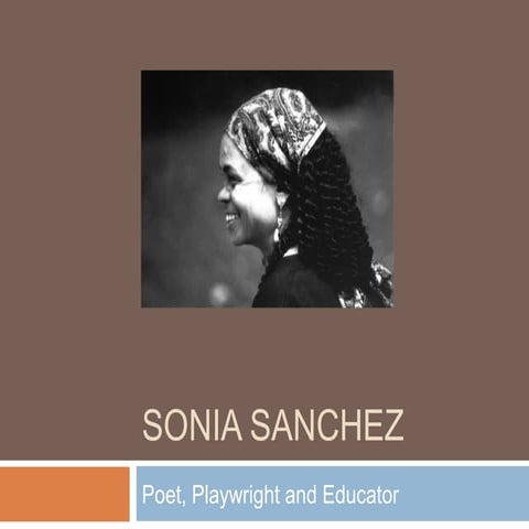 Sonia Sanchez Poet Playwright Educator