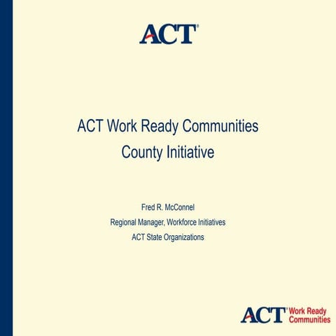 ACT Work Ready Communities County Initiative