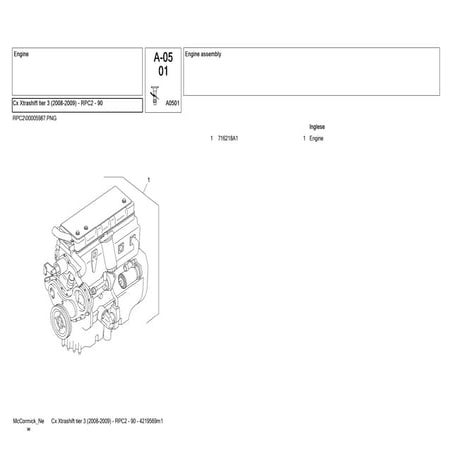 Mc cormick cx xtrashift tier 3 (2008 2009) - rpc2 - 90 tractor service repair...