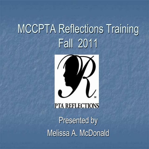 MCCPTA Fall Reflections Training 2011