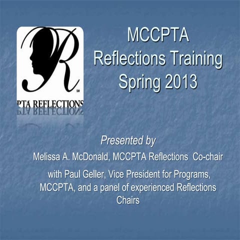 Mccpta reflections spring training 2013