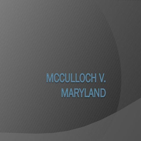 Mc culloch v