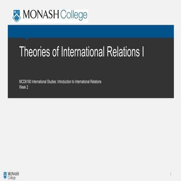 Importance of theories in IR for undersatandind international relations ...