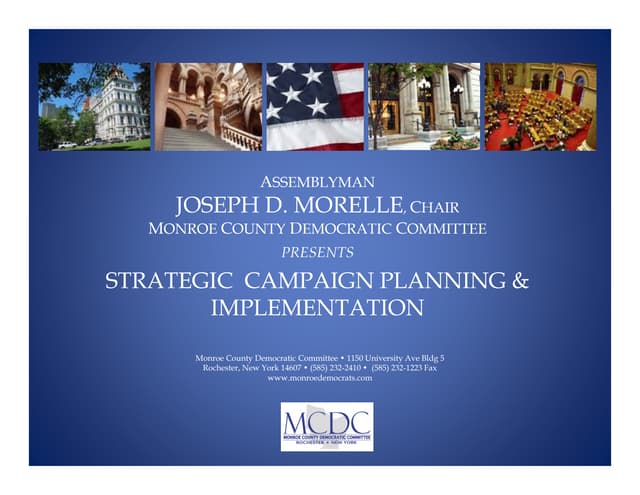 MCDC Strategic Campaign Planning & Implemenation[NYSDRC]