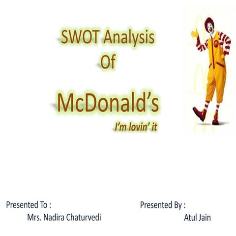 Mc D SWOT Analysis