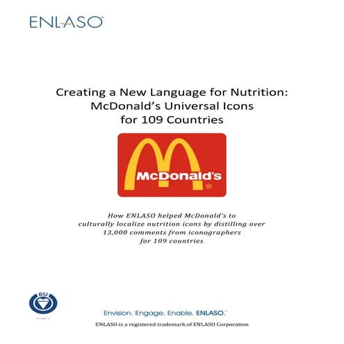 Creating a New Language for Nutrition: McDonald’s Universal Icons for 109 Cou...