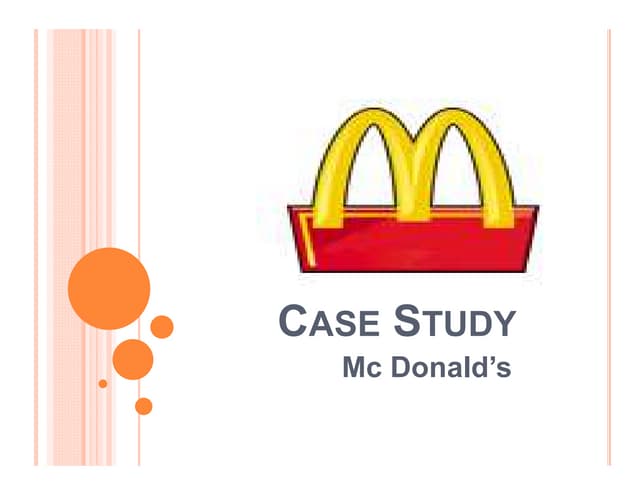 Mcdonald case-study & analysis