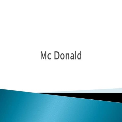 Mc Donald Financial Analysis Project 