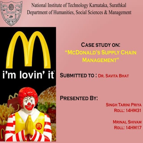 Mc Donalds case study