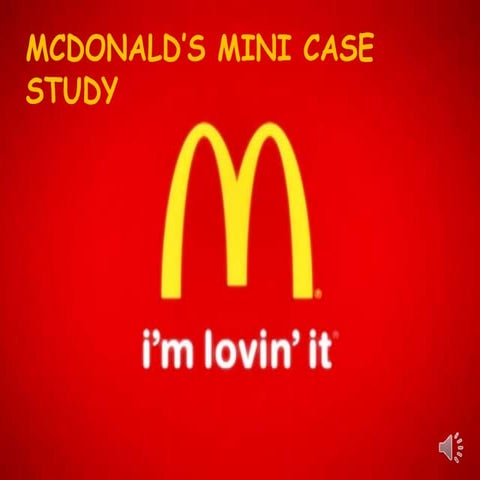 Mc donald case study arpan