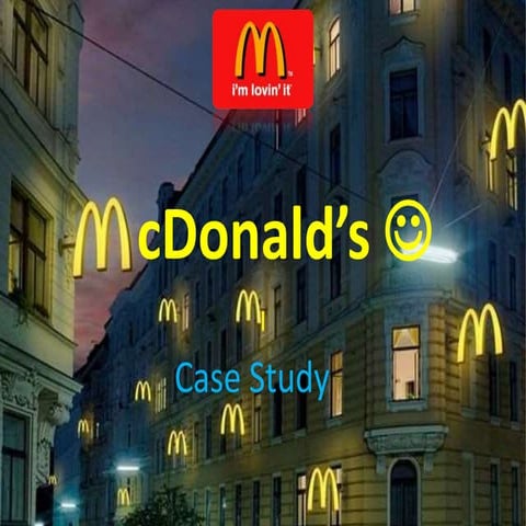 Mcdonald's Mini Case Study