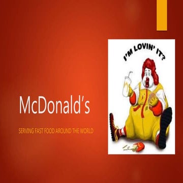 Mc donald’s Case Study