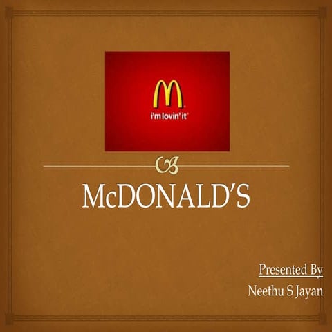 McDonalds  Case Study Presentation