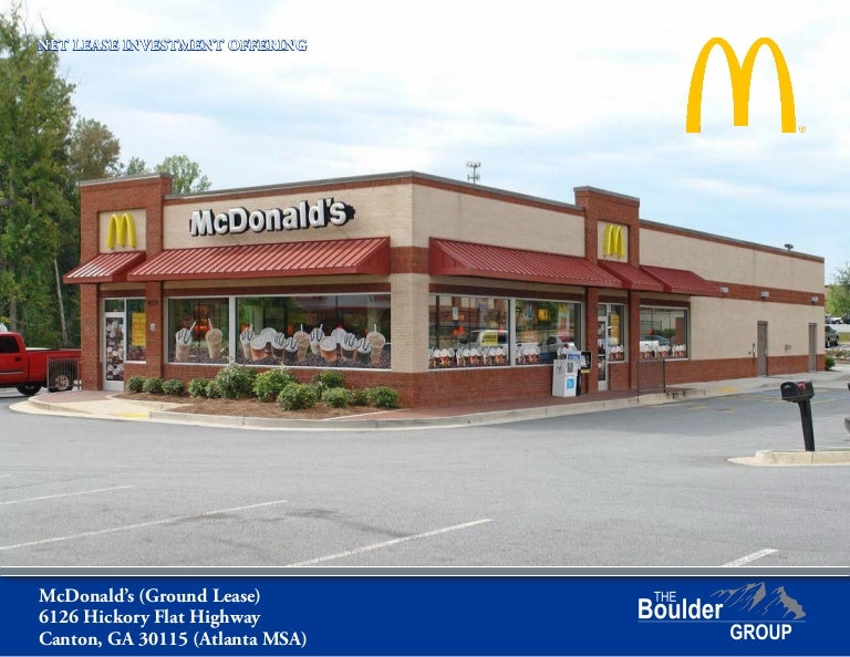 McDonalds Net Leased Property For Sale