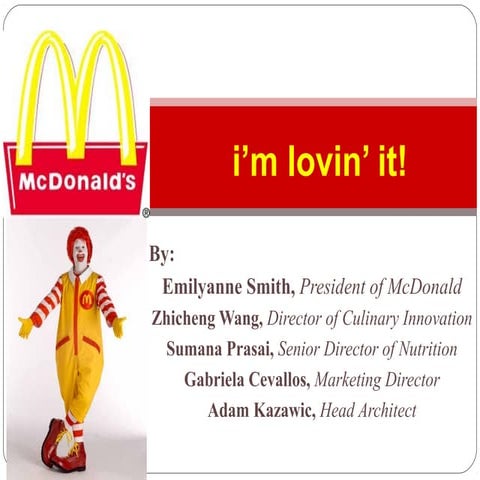 Mc donald's   ppt