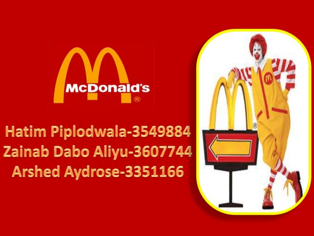 Mcdonalds UAE- PESTLE, Porter's 5, ...