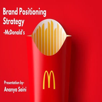 McDonald's Brand Positioning Strategy