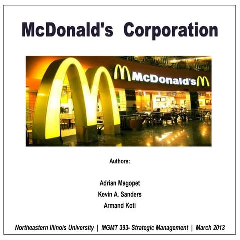 Mc donald`s case  strategic management (by adrian magopet)