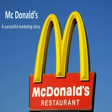 Mc Donald's Case Study - Marketing Management