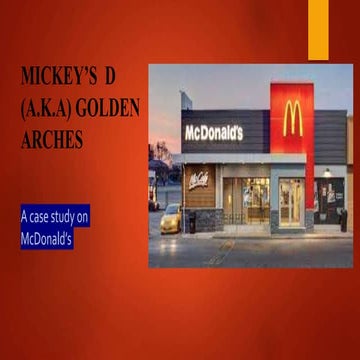 Mc donald's case analysis | PPTX