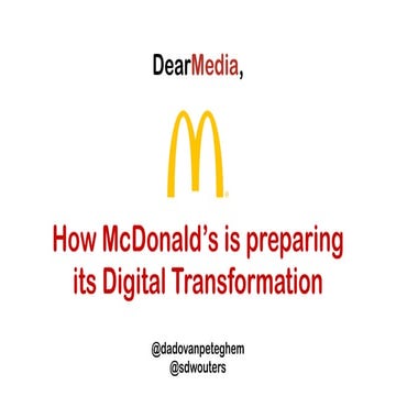 How McDonald’s is preparing its Digital Transformation