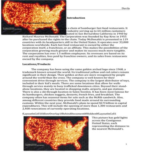 McDonalds Financial Status