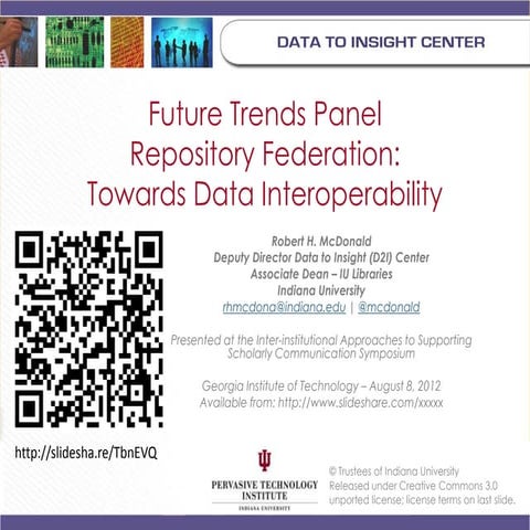 Repository Federation: Towards Data Interoperability