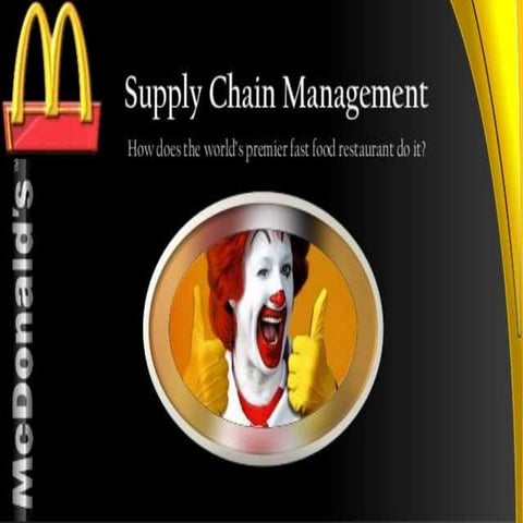Mc donald's SCM (ppt)