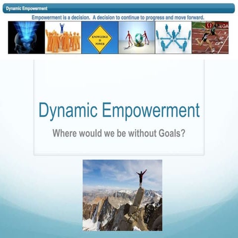 Dynamic Empowerment Webinar #1--The Power of Goals