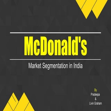 McDonald's Market Segmentation in India