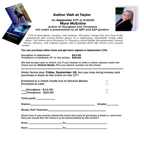 Mc entire order sheet