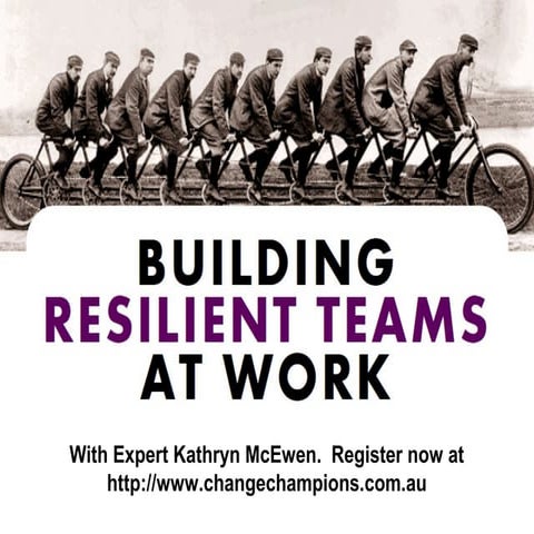 Kathryn McEwen Building Resilient Teams at Work | PPT