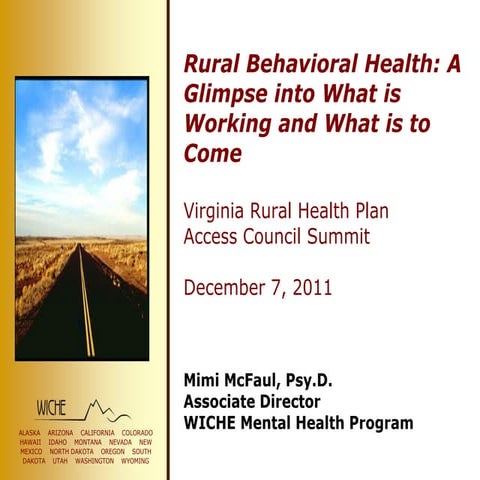 Mental Health & Rural America | PPTX