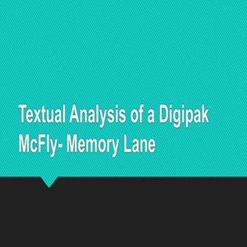 McFly: Memory Lane digipak analysis