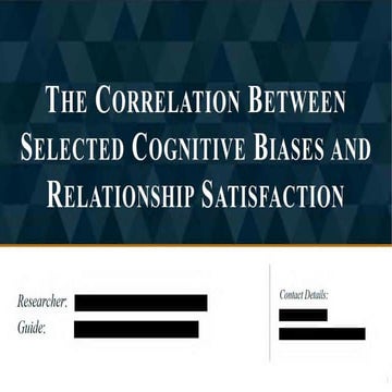 IGNOU Sample Presentation for MCFTP002 Dissertation Viva MS