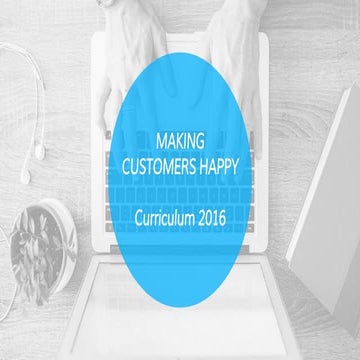 Making Customers Happy - Ecommerce Workshop Curriculum  2016