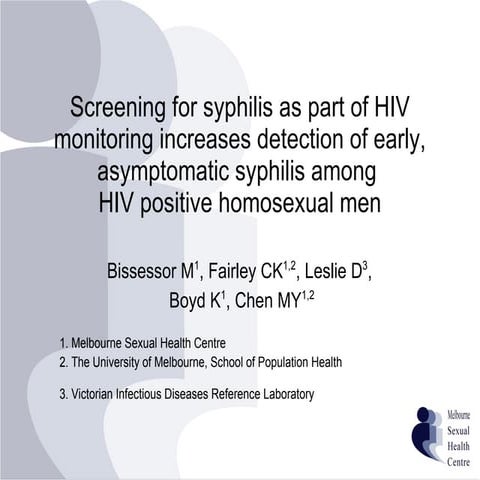 Screening for syphilis