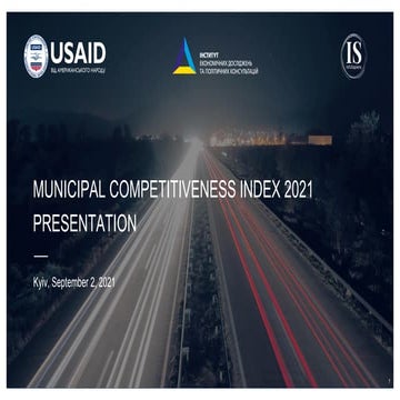 MUNICIPAL COMPETITIVENESS INDEX 2021 PRESENTATION | PDF