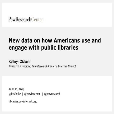 New data on how Americans use and engage with public libraries