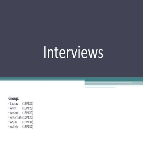 Interview Techniques