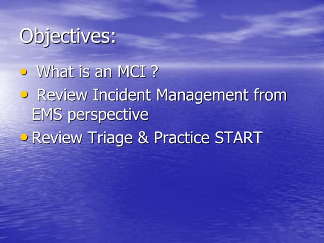 Mass casulaty incidents | PPT
