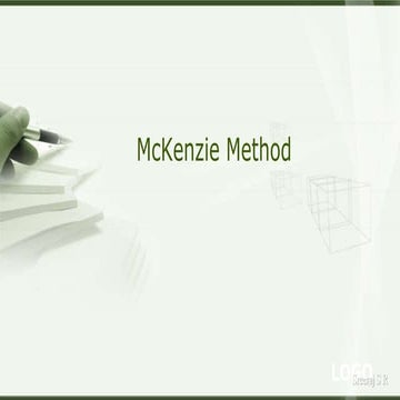 Mc Kenzie Method  (MDT)