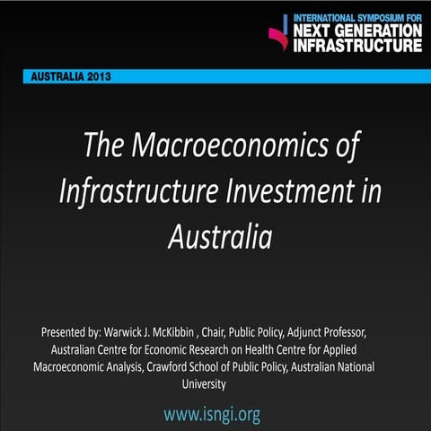 SMART International Symposium for Next Generation Infrastructure: Macroeconom...
