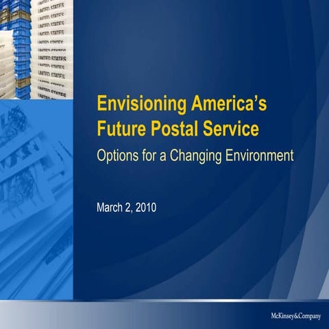 Envisioning America’s Future Postal Service: Strategies for ...