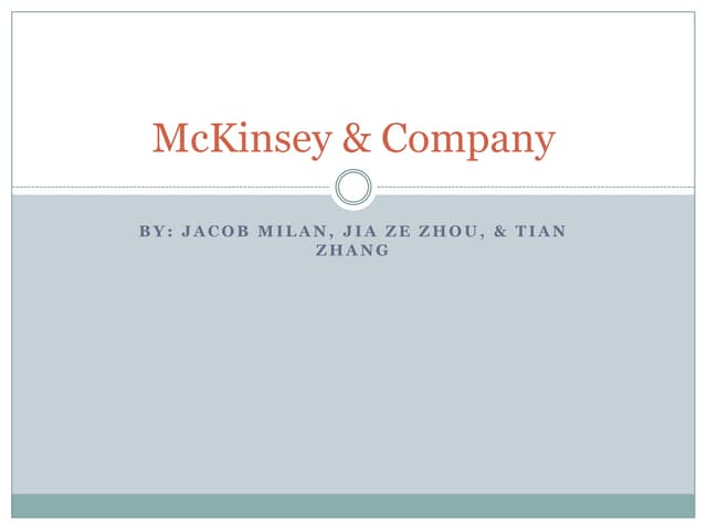McKinsey Company SWOT Analysis