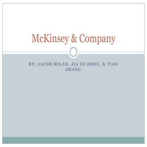Mckinsey and Company Presentation