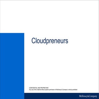 Cloudpreneurs - McKinsey Reveals Fa...
