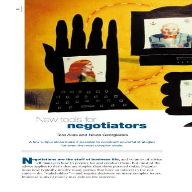 New Tools for Negotiators - McKinsey Quarterly 2001