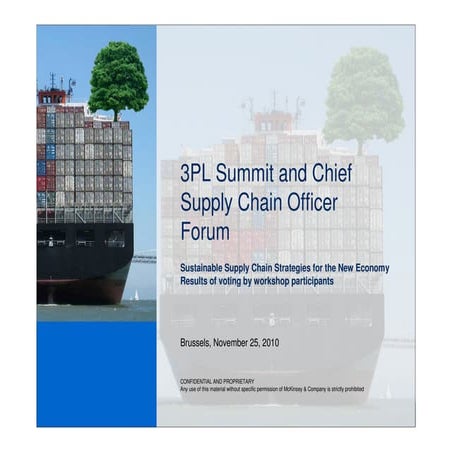 Sustainable Supply Chain Strategies for the New Economy; Dr. Markus Zils, Dr. Tobias Meyer, Dr. Carsten Wallmann, Bonnie Herbrink, all McKinsey & Co.