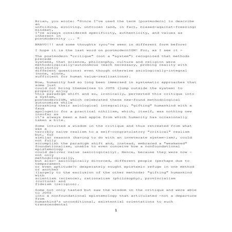 Mclaren on postmodern ism